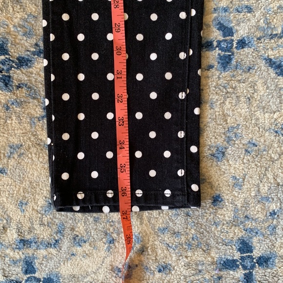 Fun Black slim ankle jeans with white polka dots. - Picture 7 of 8